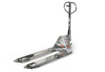 Edelstahl Handhubwagen HWM-E, Tragkraft 2.500 kg, Gabellänge 1.150 mm, SolidHub 