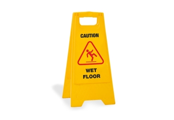 Chevalet de signalisation "CAUTION - WET FLOOR" 