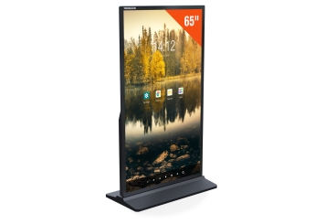 Totem numérique DKS-LED65, 65 in Display, Android 13, Noir, 870 mm x 450 mm x 1.555 mm, TecMaschin 