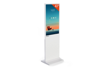 Totem numérique DKS-LED43, 43 in affichage, Android 11, Blanc, 610 mm x 450 mm x 1.810 mm, TecMaschin 