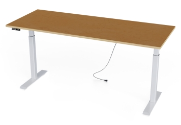 Table de travail avec réglage électrique en hauteur, plaque multiplex 2.000 mm x 800 mm, charge utile 80 kg 