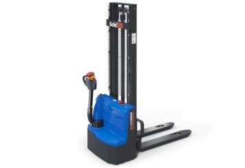 Stoccatore / carrello elevatore elettrico HE1200/4, altezza di sollevamento 86  - 4.000 mm, capacità di carico 1.200 kg, SolidHub 