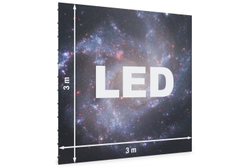3 m x 3 m mur vidéo LED DVW-LED50-3/CB avec accès arrière, TecMaschin 