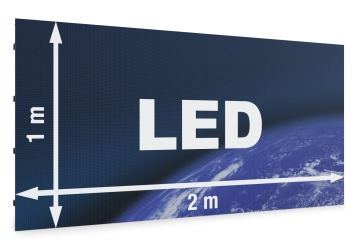 2 m x 1 m mur vidéo LED DVW-LED50-3/CB avec accès arrière, TecMaschin 