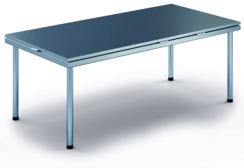 2 m x 1 m Mobile Eventbühne EBM850/2, 800 mm hoch, 1 Module, 850 kg max. Belastung pro Modul 