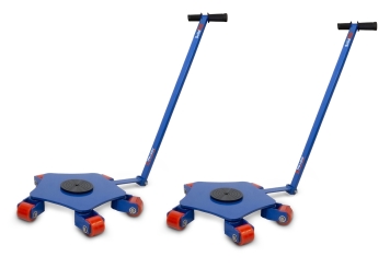 2 x Transportfahrwerk TFW-L6000, max. Belastung 6.000 kg, 360° schwenkbar, inkl. Zugstange, SolidHub 