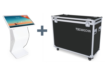 Borne interactive avec écran tactile DITT-LED32, avec mallette de transport TB-DITT32, Android 13, TecMaschin 