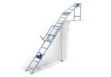 Dachdeckeraufzug / Dachlastaufzug DDA200/12 inkl. Herabfallschutz, Max. Belastung 200 kg, Schienenlänge 12 m, SolidHub 