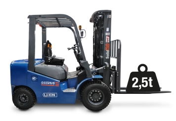 Chariot élévateur électrique LI-ION GSE25/5, chargeur intégré, capacité de charge 2.500 kg, SolidHub 