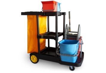 Chariot de nettoyage RWW4 avec presse, 4 seaux et sac poubelle, wipeket 