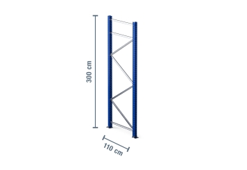 3 m Ständer für Palettenregal PR9000 / 110 cm tief / Feldlast 9.000 kg