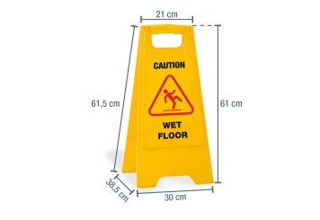 Chevalet de signalisation "CAUTION - WET FLOOR" 