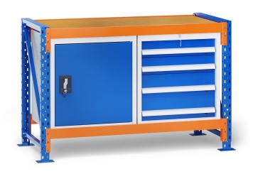 Armoire à outils WS4 avec 4 tiroirs largeur 540 mm/profondeur 548 mm pour MFW/MFR1000 