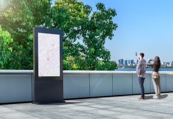 Totem numérique extérieur DKSO-LED55, 55 in, Android 13, TecMaschin 