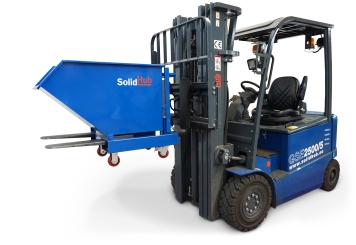 Benne basculante MK287 sur roues, 600 mm x 1.155 mm x 850 mm, volume 287 l , SolidHub 