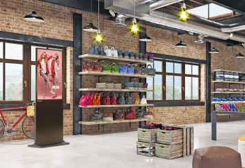 Totem numérique DKS-LED43, 43 in affichage, Android 13, Noir, TecMaschin 