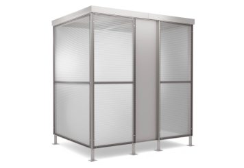 Large smoking shelter US2200/7, 2.200 mm x 1.650 mm x 2.400 mm, including solar lamp with motion detector 