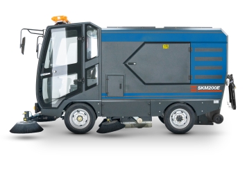 Balayeuse de voirie de rue à batterie SKM200E, 22.000 m²/h, 2.200 mm x 3.880 mm x 2.100 mm, wipeket 
