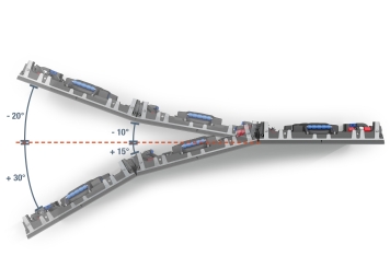 10 m x 4 m mur vidéo LED DVW-LED50-3/CB avec accès arrière, TecMaschin 