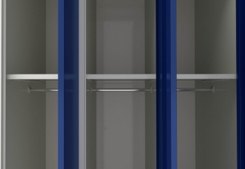 Casier avec 3 portes 1.100 mm x 748 mm x 1.765 mm 