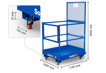 Plateforme / nacelle de travail AK360/2 pour chariot élévateur, SolidHub 