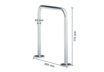 Bicycle bracket F80 (800 mm x 48 mm x 775 mm) 