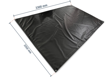 Bâche de protection ADP330/2 pour  panneau led stade de foot LED SBO-LED10G, 3.300 mm x 2.250 mm, TecMaschin 
