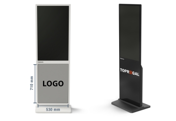 Impression bicolore pour présentoir publicitaire DKS-LED43 / DKST-LED43 