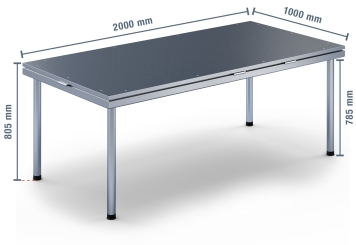 6 m x 3 m Mobile Eventbühne EBM850/2, 805 mm hoch, 9 Module, 850 kg max. Belastung pro Modul 