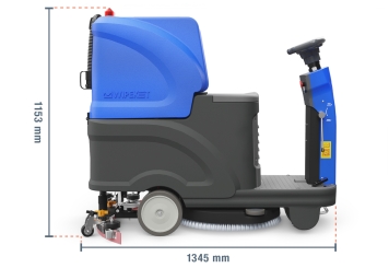 Autolaveuse autoportée SWA70-1, Diamètre des brosses 570 mm, 3.300 m²/h, wipeket 