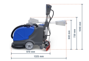 Autolaveuse SWM30, 1.200 m²/h, diamètre de brosse 430 mm, wipeket 