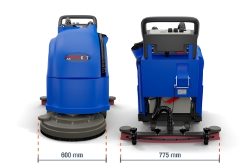 Autolaveuse SWM50E avec batterie 2.200 m²/h, diamètre de brosse 490 mm, wipeket 