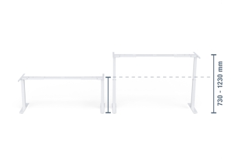 Table de bureau à réglage électrique de la hauteur MILLA200, blanc, 2.000 mm x 800 mm 