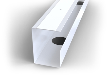 Goulotte de câbles pour bureau réglable en hauteur MILLA, Blanc 