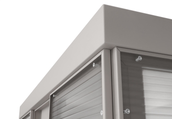 Small smoking shelter US1600/3, 1.600 mm x 1.200 mm x 2.400 mm, including solar lamp with motion detector 