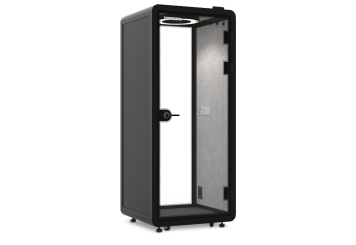 Bureau Cabine téléphonique /  cabine acoustique LIA100 pour 1 personnes, Noir, 870 mm x 866 mm surface de la pièce 