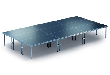 6 m x 3 m Mobile Eventbühne EBM850/2, 805 mm hoch, 9 Module, 850 kg max. Belastung pro Modul 