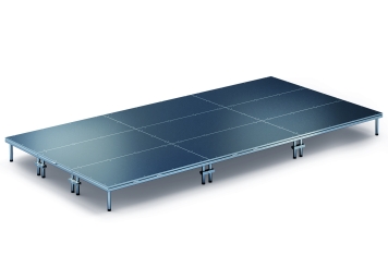 6 m x 3 m Mobile Eventbühne EBM850/2, 405 mm hoch, 9 Module, 850 kg max. Belastung pro Modul 