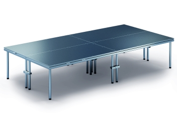 4 m x 2 m Mobile Eventbühne EBM850/2, 805 mm hoch, 4 Module, 850 kg max. Belastung pro Modul 