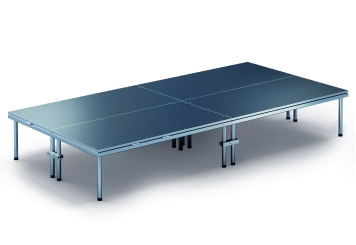 4 m x 2 m Mobile Eventbühne EBM850/2, 605 mm hoch, 4 Module, 850 kg max. Belastung pro Modul 