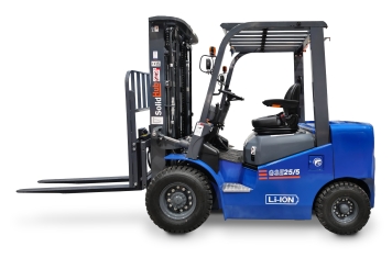 Chariot élévateur électrique LI-ION GSE25/5, chargeur intégré, capacité de charge 2.500 kg, SolidHub 