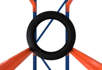 2,3 m Reifenregal RR2000 / 50 cm tief / 2 m hoch / 3 Ebenen 