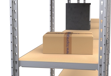 2 m Fachbodenregal FB200 / 50 cm tief / 2 m hoch / 5 Ebenen / Auflage Holz / Fachlast 200 kg 