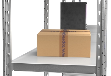 1 m Fachbodenregal FB200 / 30 cm tief / 2 m hoch / 3 Ebenen / Auflage Stahl / Fachlast 200 kg 