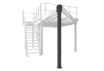 Mezzanine industrielle : Module B, module d’extension, sans station de transfert, avec balustrade 