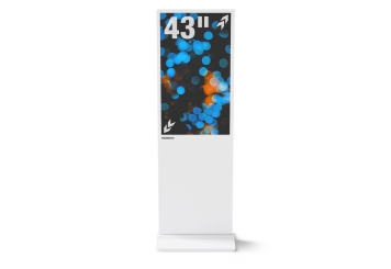 Totem numérique DKS-LED43, 43 in affichage, Android 11, Blanc, 610 mm x 450 mm x 1.810 mm, TecMaschin 