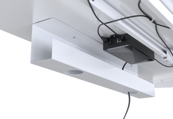 Goulotte de câbles pour bureau réglable en hauteur MILLA, Blanc 