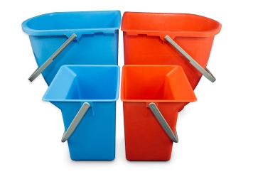 Chariot de nettoyage RWW4 avec presse, 4 seaux et sac poubelle, wipeket 