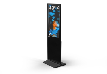 Totem numérique DKST-LED43 avec écran tactile, 43 in écran, Android 13, Noir, 610 mm x 450 mm x 1.787 mm, TecMaschin 