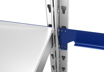 1 m Fachbodenregal FB200 / 30 cm tief / 2 m hoch / 3 Ebenen / Auflage Stahl / Fachlast 200 kg 